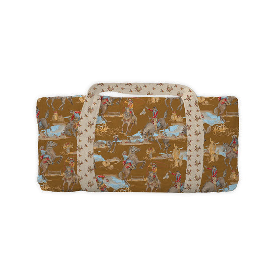 Birdie Gold Quilted Duffle Bag