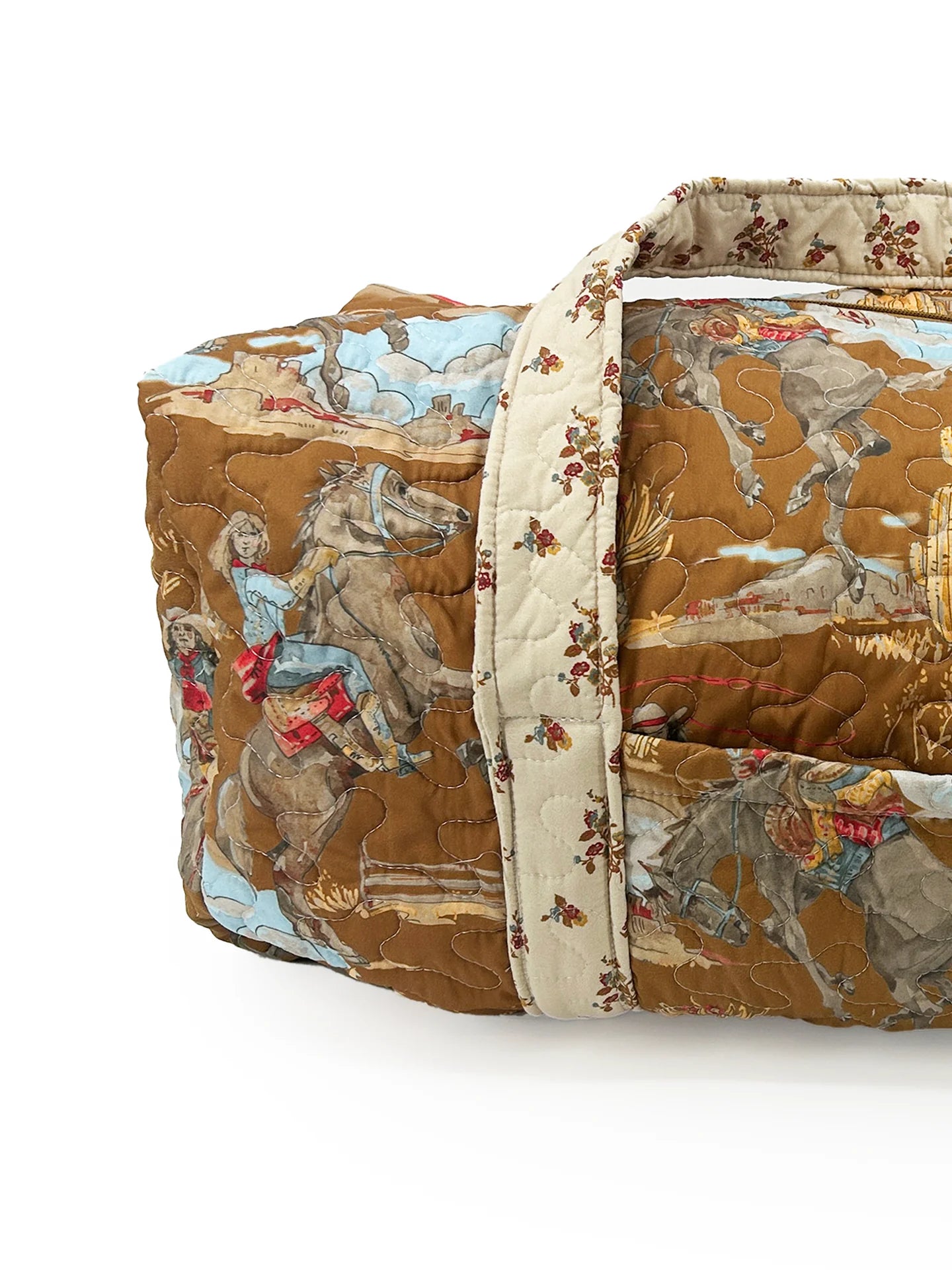 Birdie Gold Quilted Duffle Bag