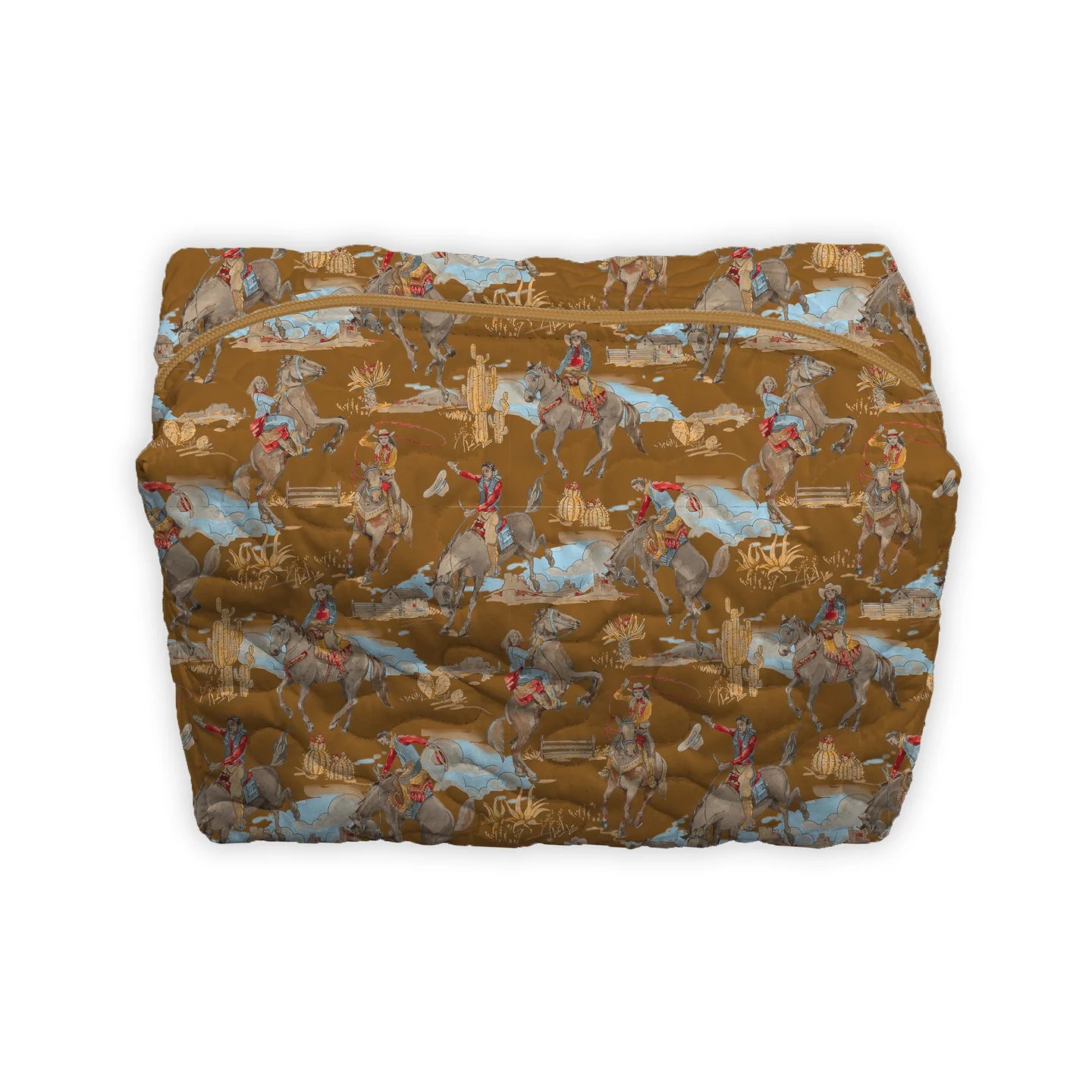 Birdie Gold Quilted  Makeup Bag *LG