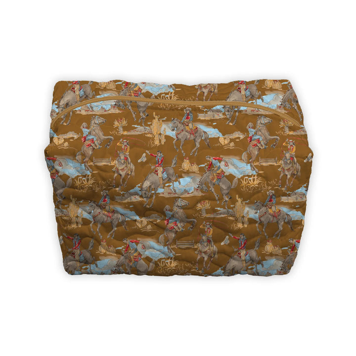 Birdie Gold Quilted  Makeup Bag *LG