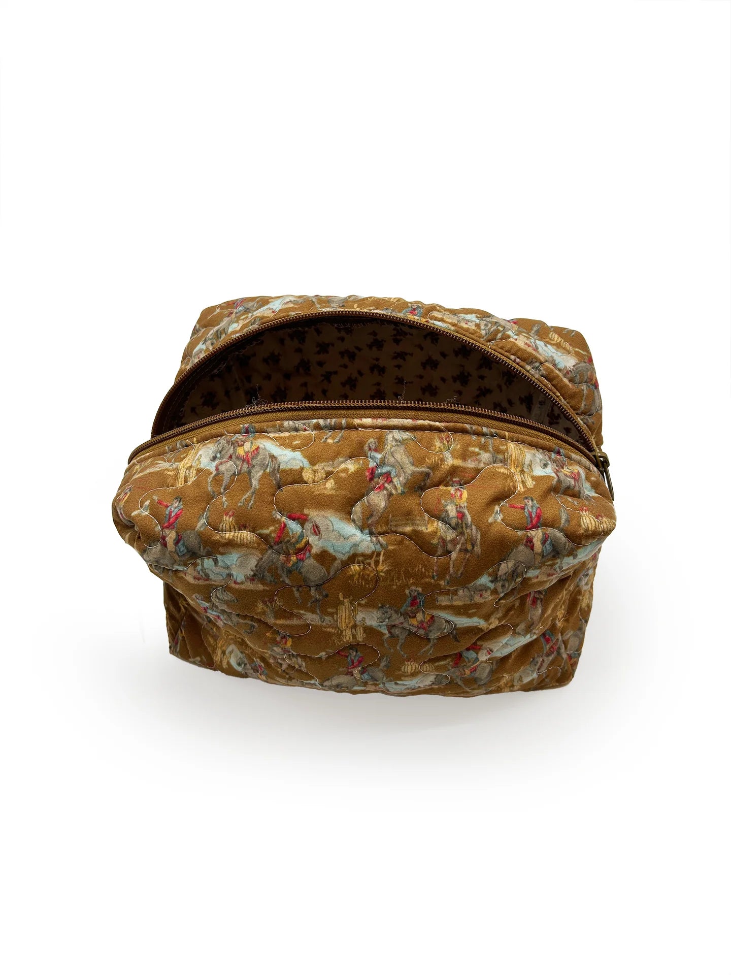 Birdie Gold Quilted  Makeup Bag *LG