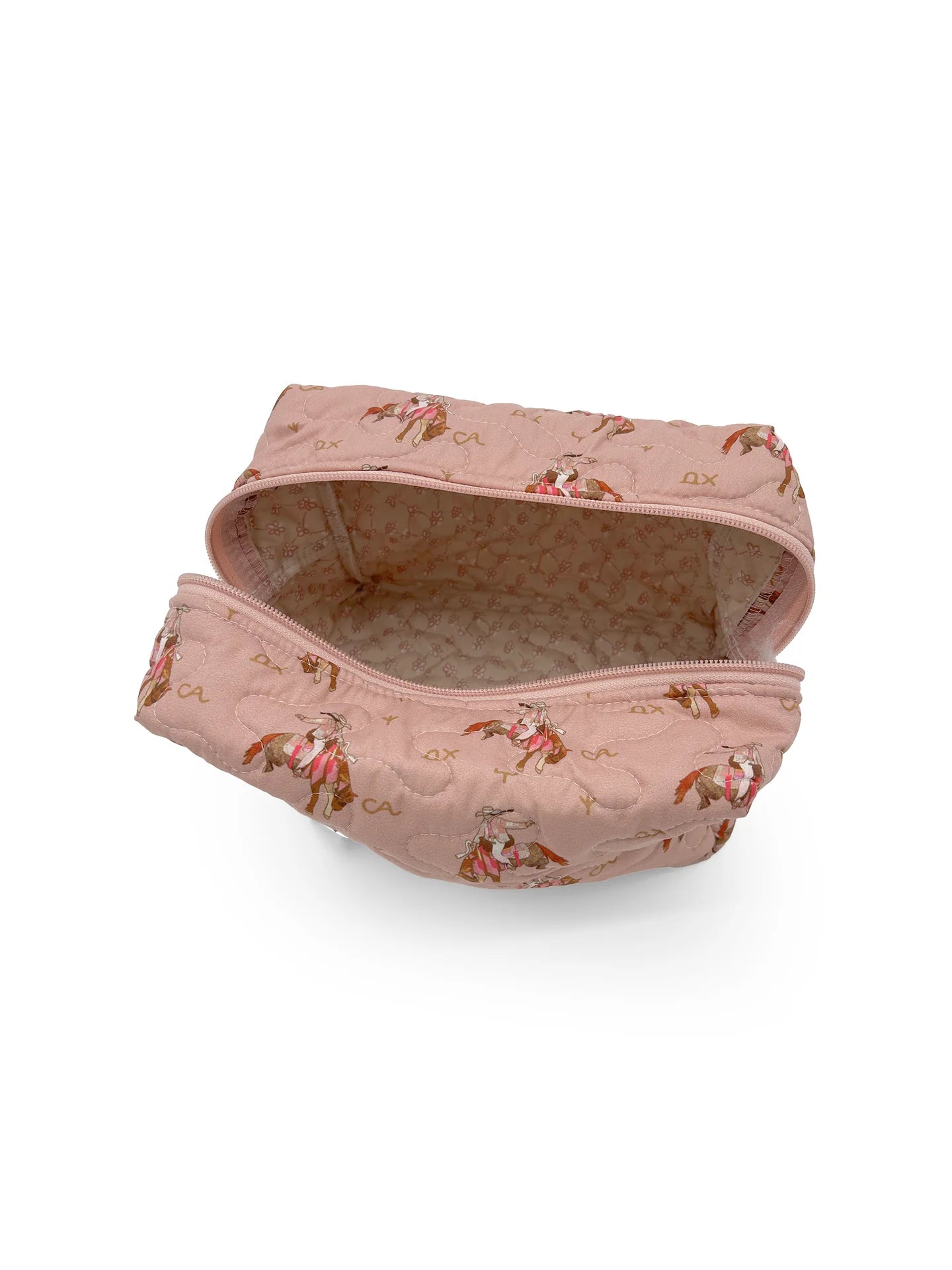 Casey Cowgirl Patchwork Rose Makeup Bag *LG