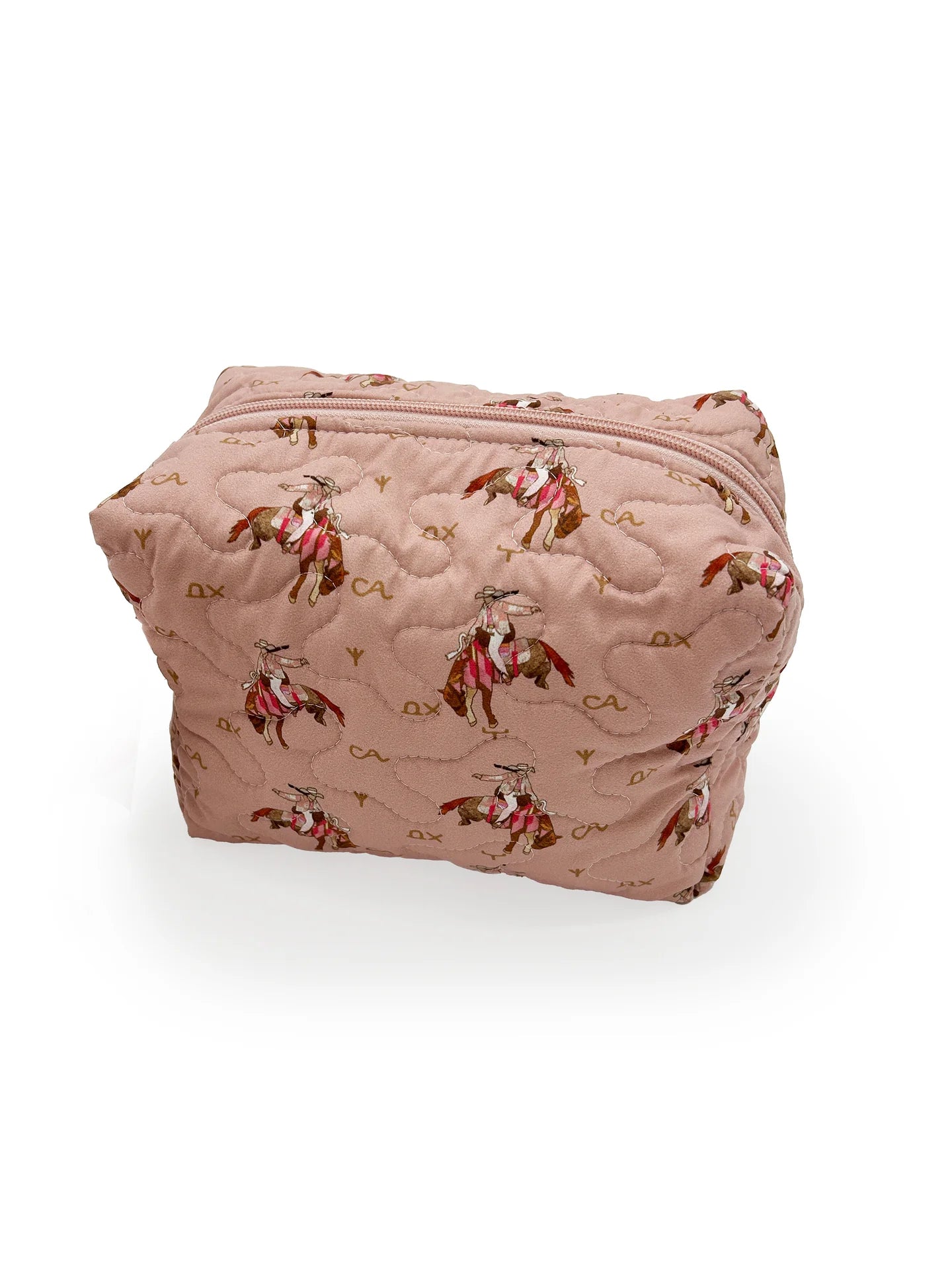 Casey Cowgirl Patchwork Rose Makeup Bag *LG