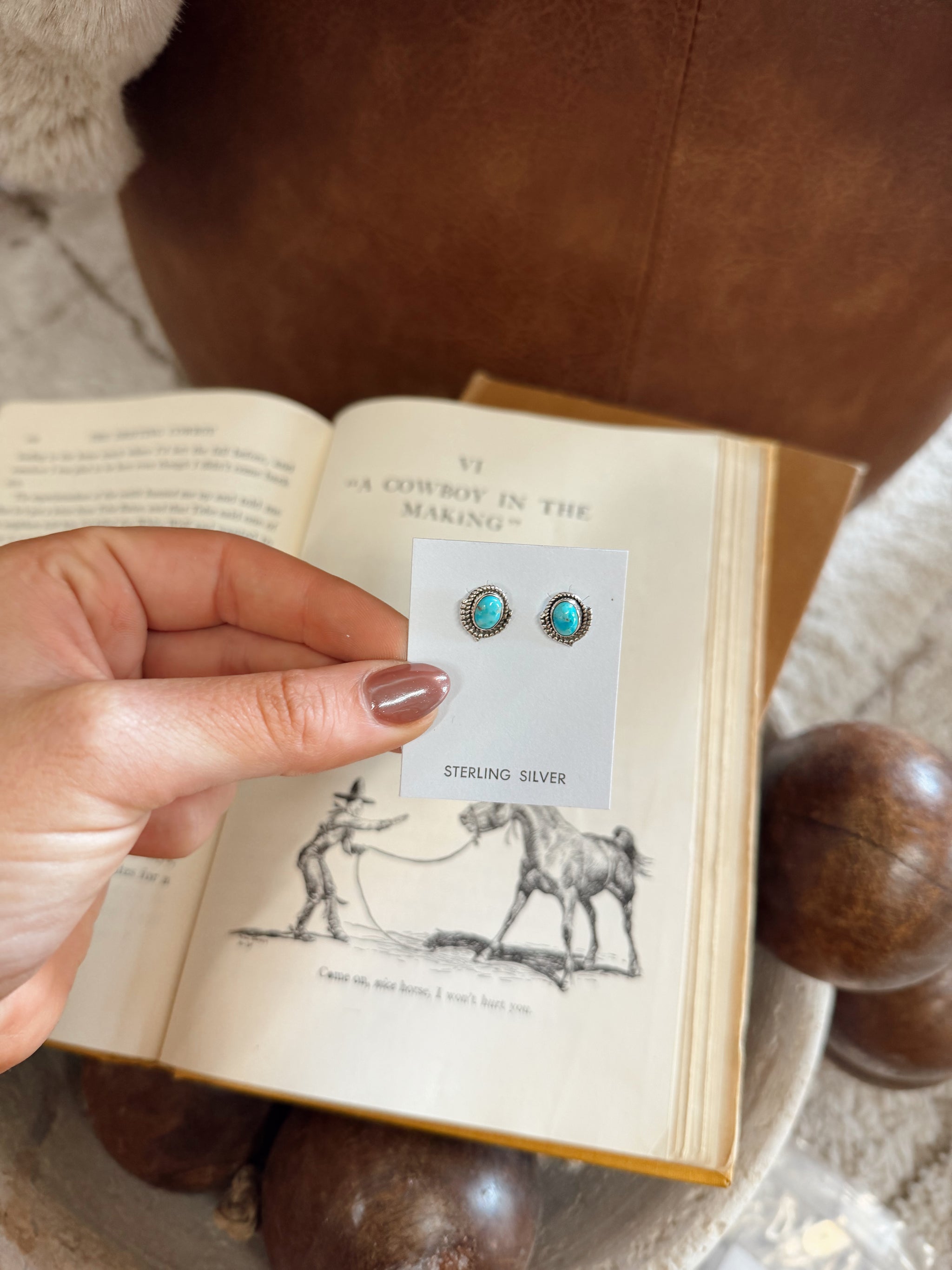 Hattie Kingman Turquoise Earrings Hada Collection
