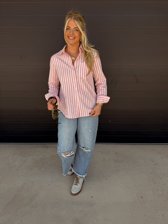 Sonny Striped Top *Pink