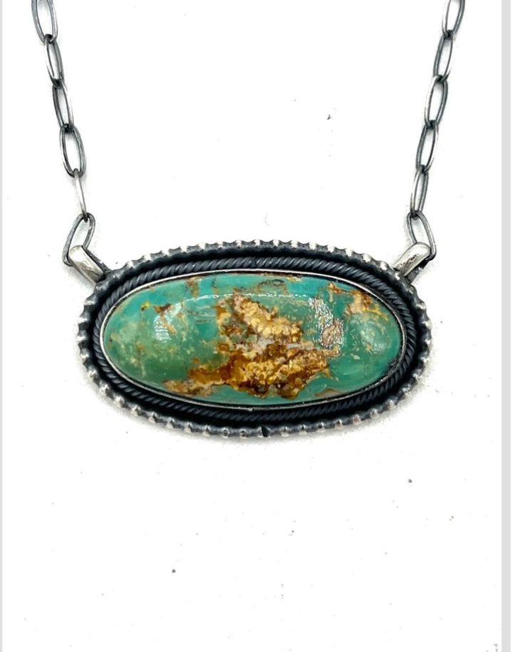 Navajo Handmade Royston Turquoise Necklace - Scott Skeets