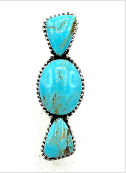 Navajo Handmade Royston Turquoise Ring - Suzanna Johnson