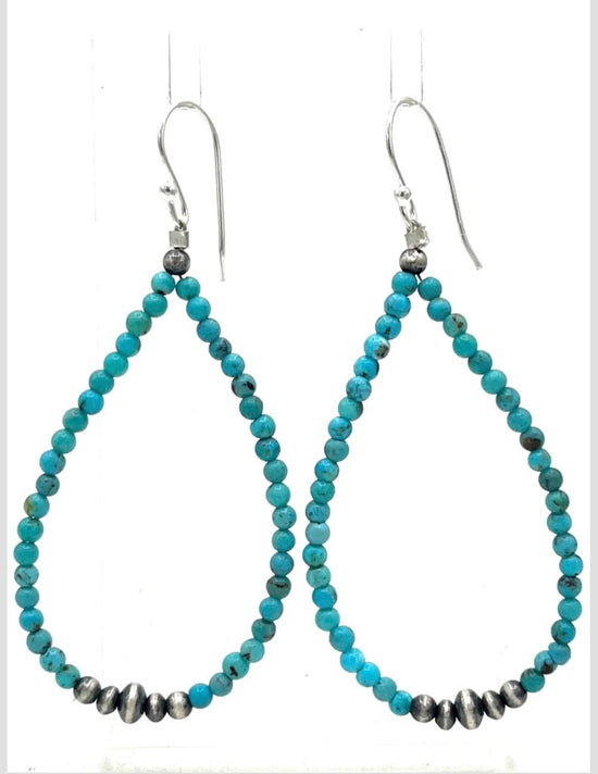 Jasmine Sterling Silver Cloud Mt. Turquoise Pearl Earrings