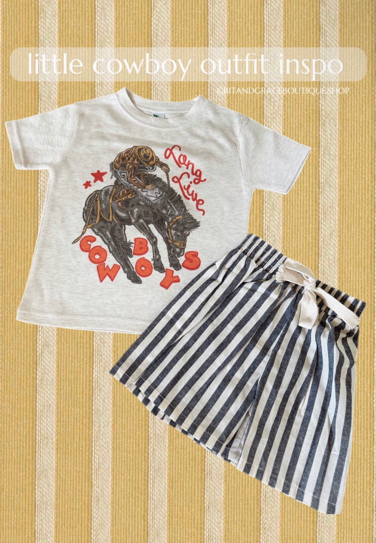 Kids Long Live Cowboy Tee