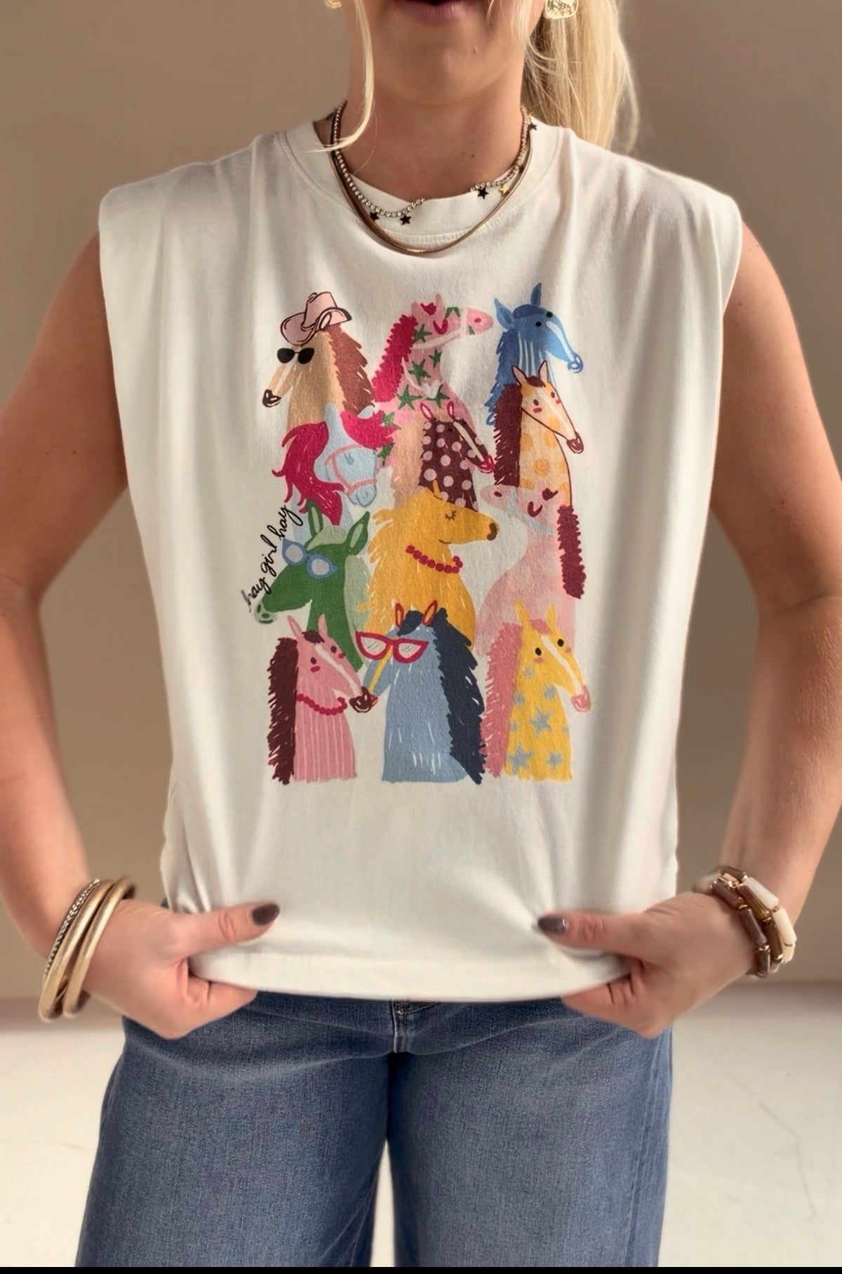 Horse Collage Tank