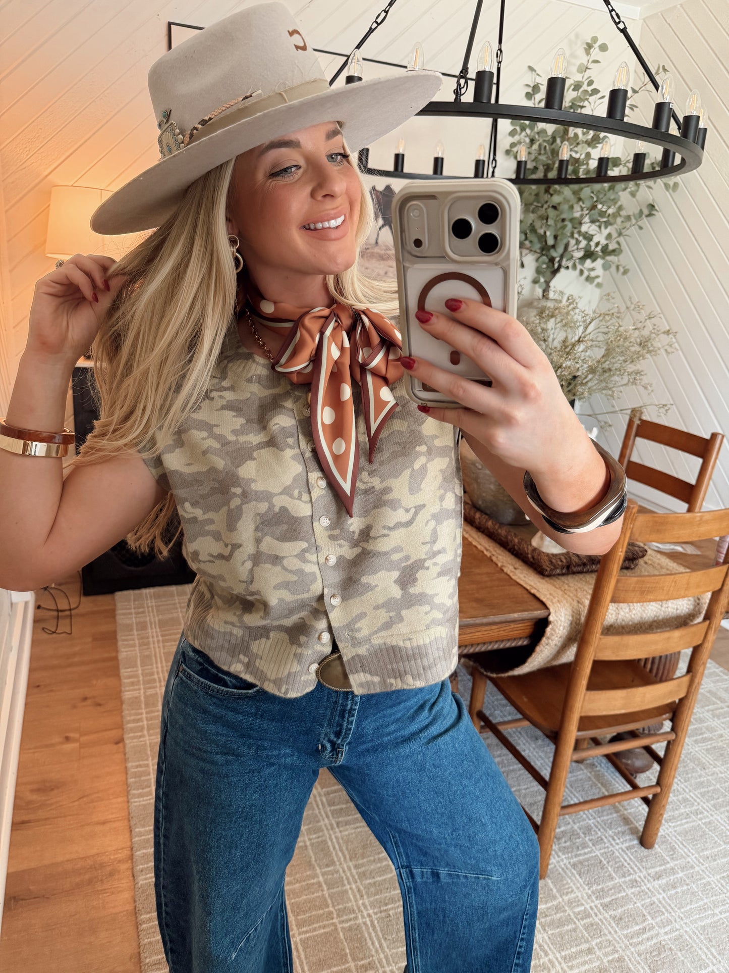 Goldie Camo Top