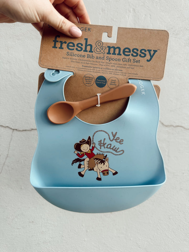 Yee Haw Bib & Spoon Set