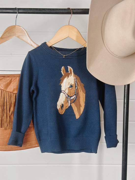 The Horse Sweater - kids (navy)