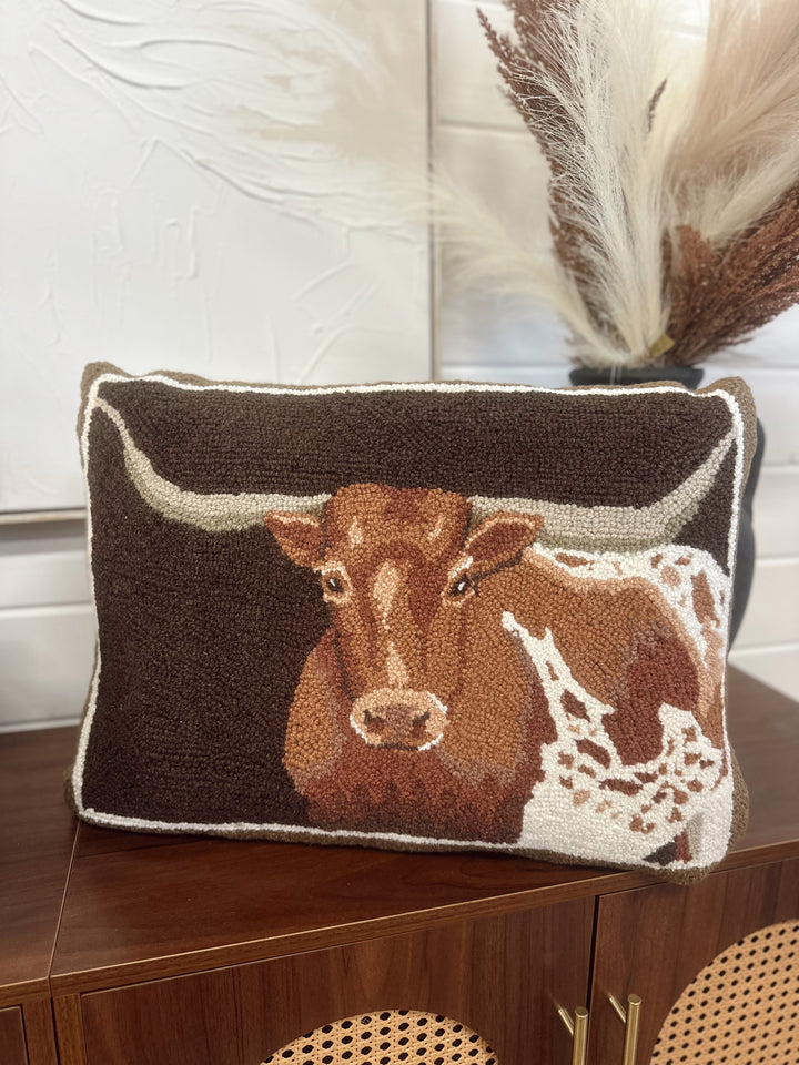 Longhorn Hook Pillow