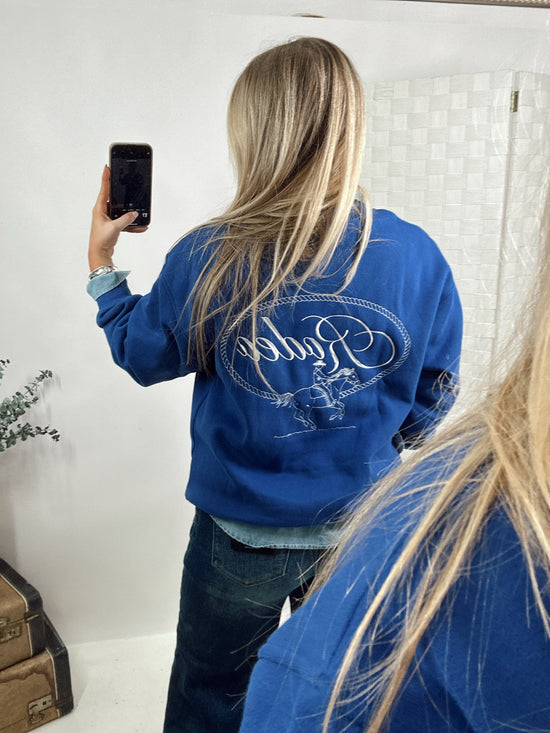 Rodeo Babe Sweatshirt *Blue