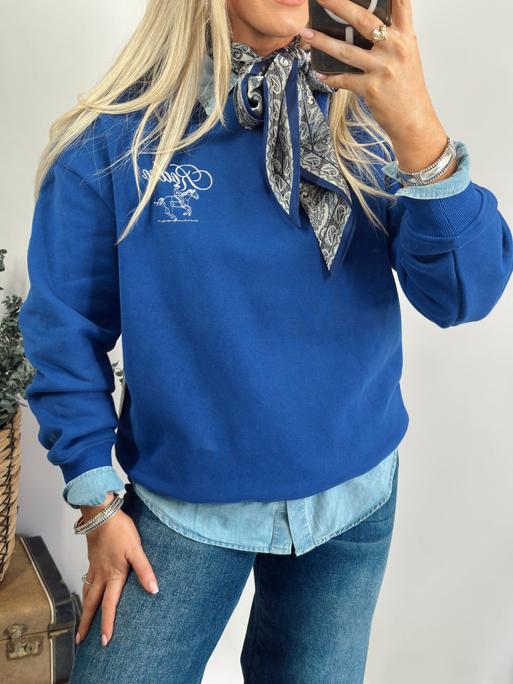 Rodeo Babe Sweatshirt *Blue