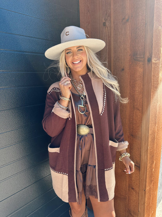 Horseshoe branch cardigan