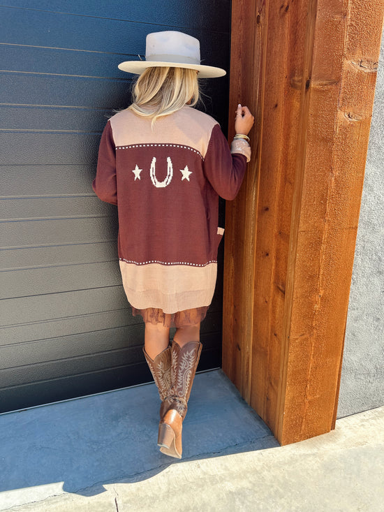 Horseshoe branch cardigan