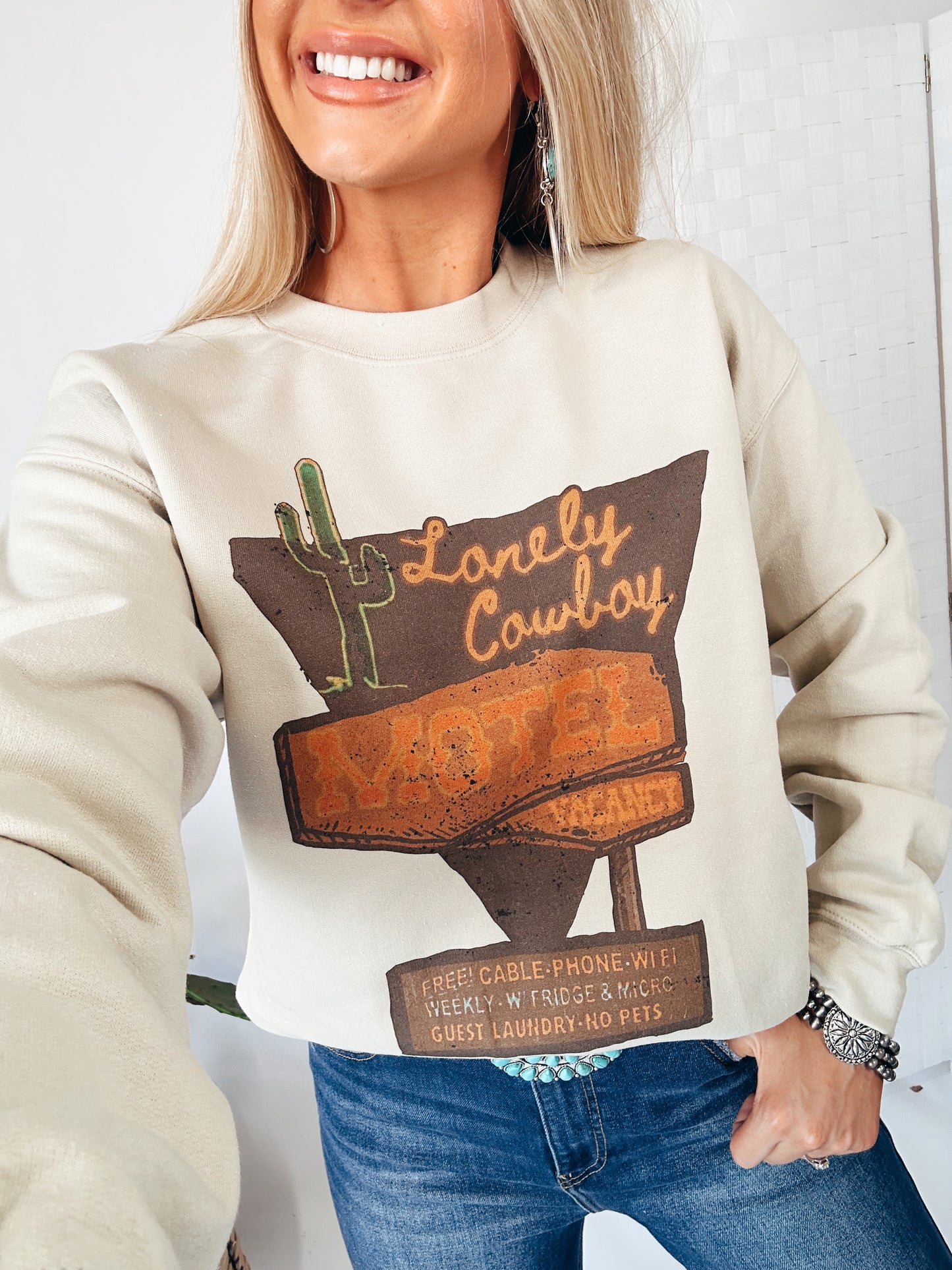 Lonely Cowboy Motel Sweatshirt