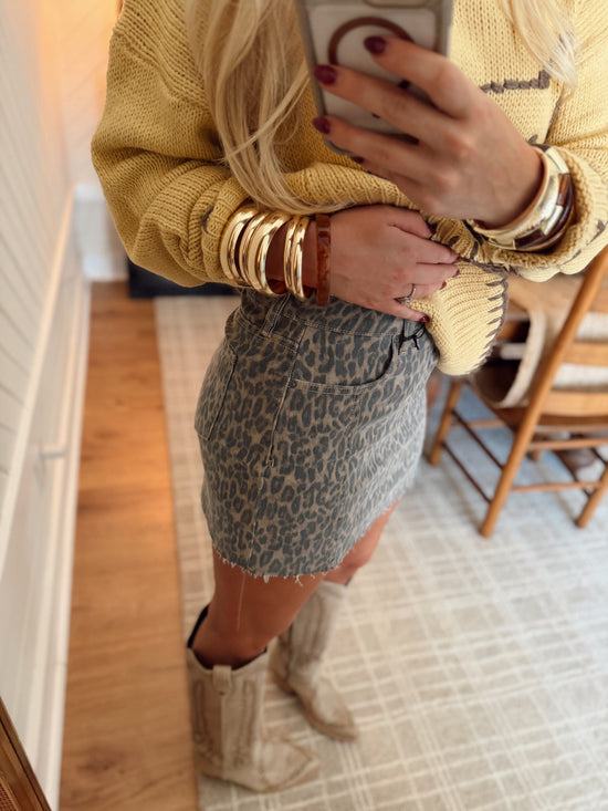 Macy Cheetah Skirt