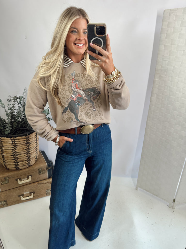 Saddle Flower Bronc Sweatshirt