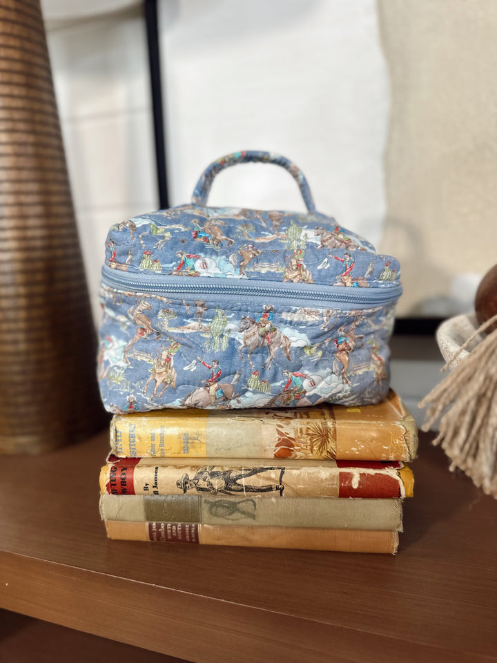 Birdie Chambray Quilted Travel Case
