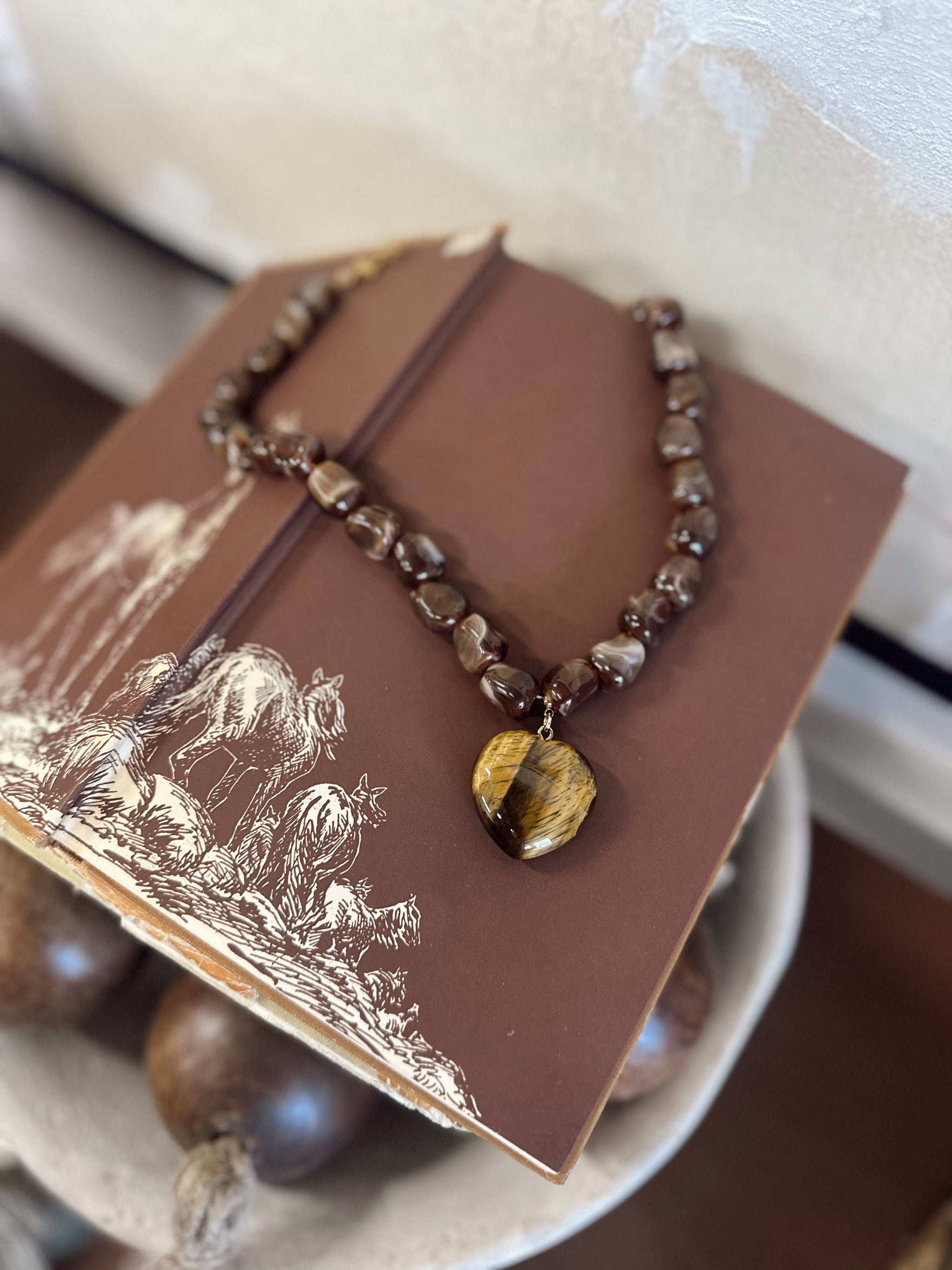 Jade Stone Heart Necklace