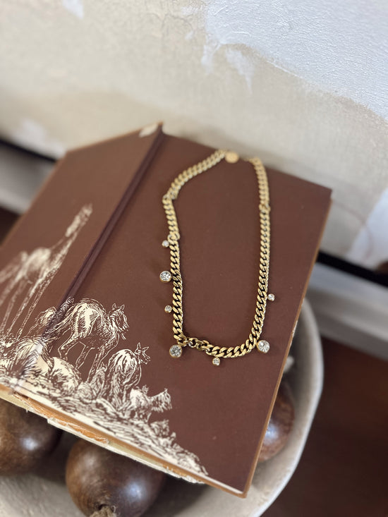 Chloe Crystal Cuban Chain Necklace