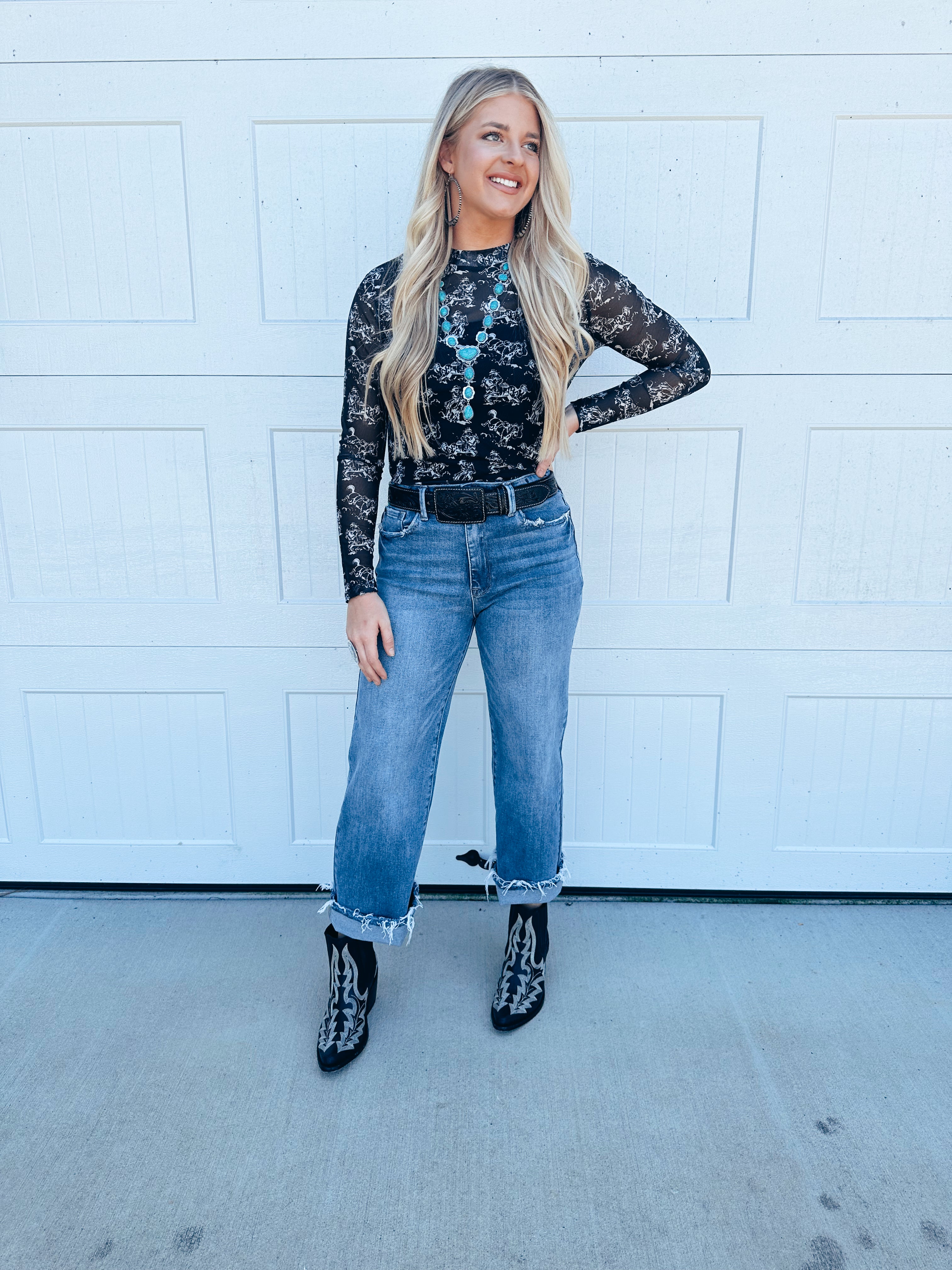 Cowgirl Mesh Top