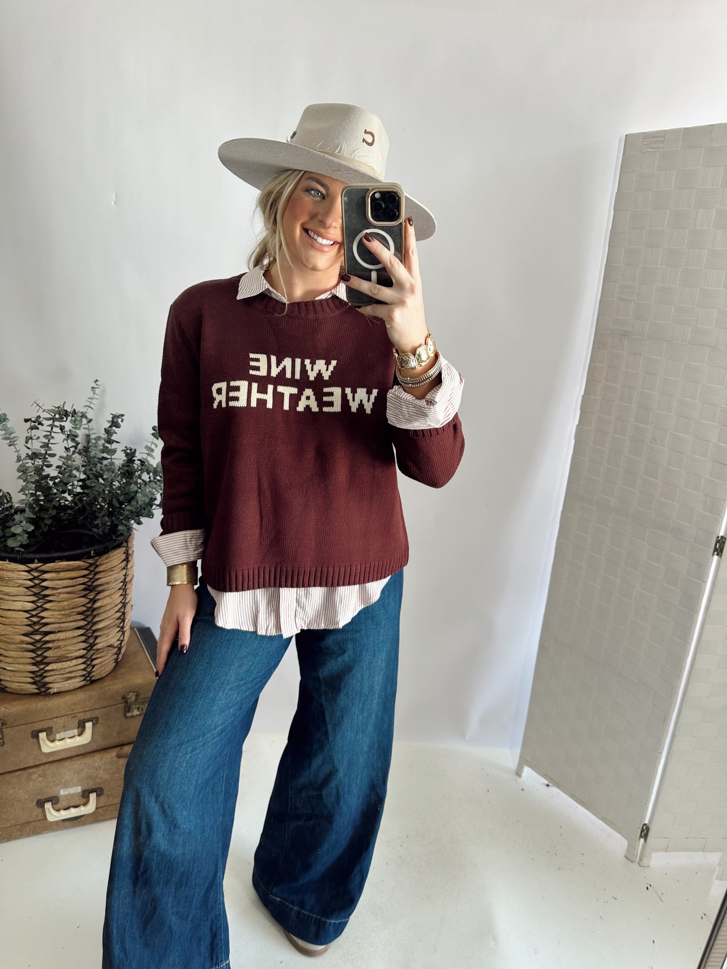 Wine Weather Sweater