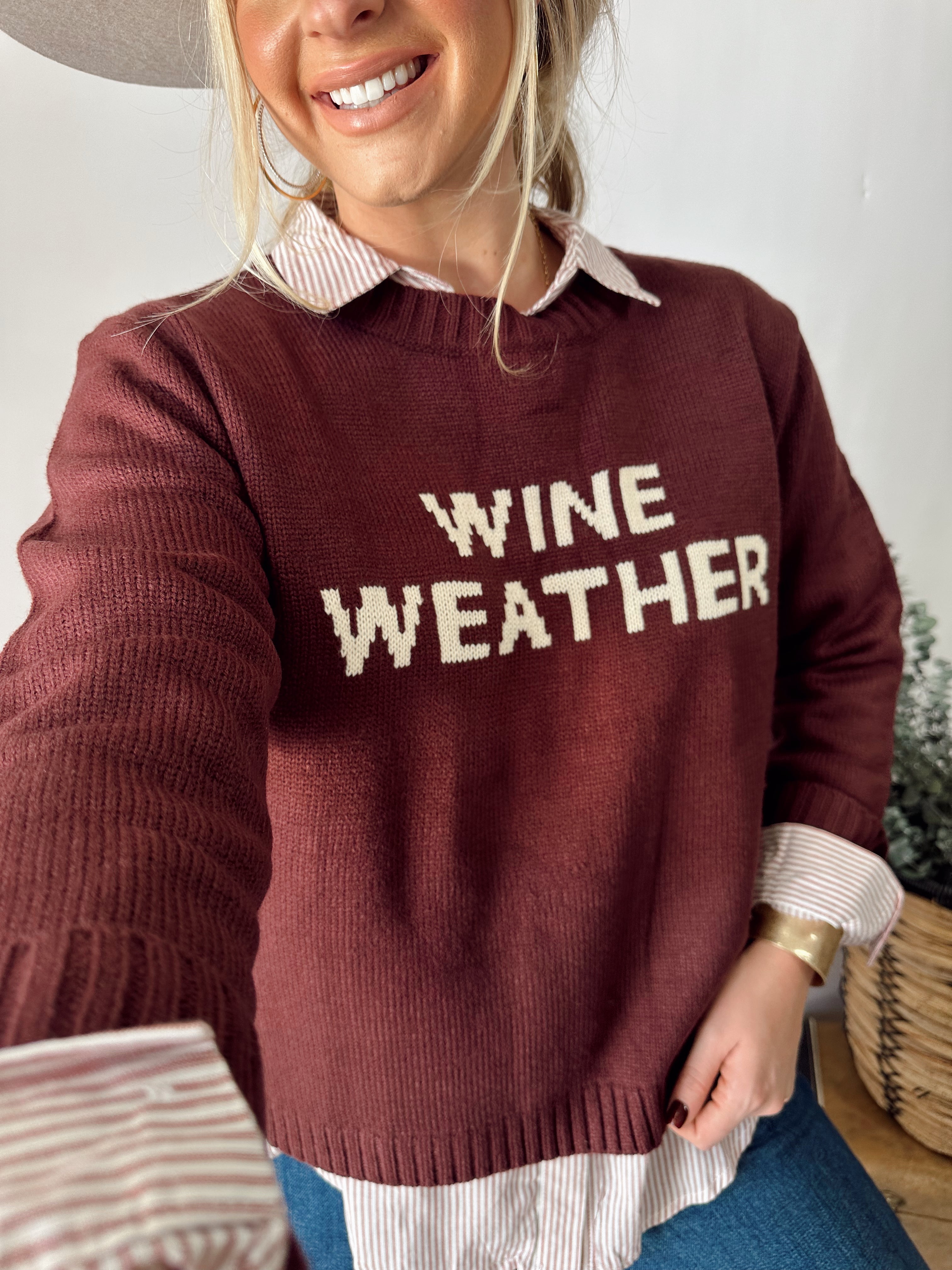 Wine Weather Sweater