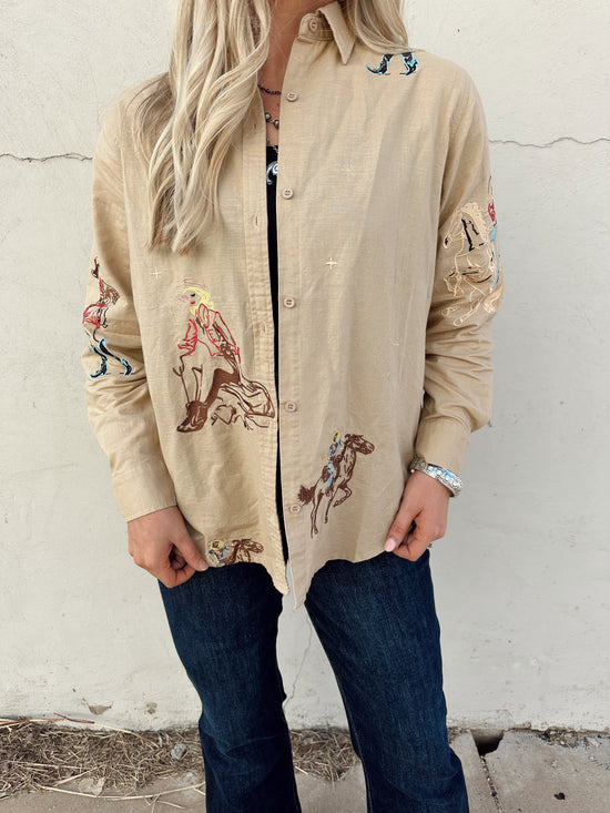 The Vintage Cowgirl Shirt *Camel