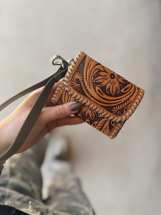 Heritage Credit Card/Coin Holder *Natural W Whipstitch