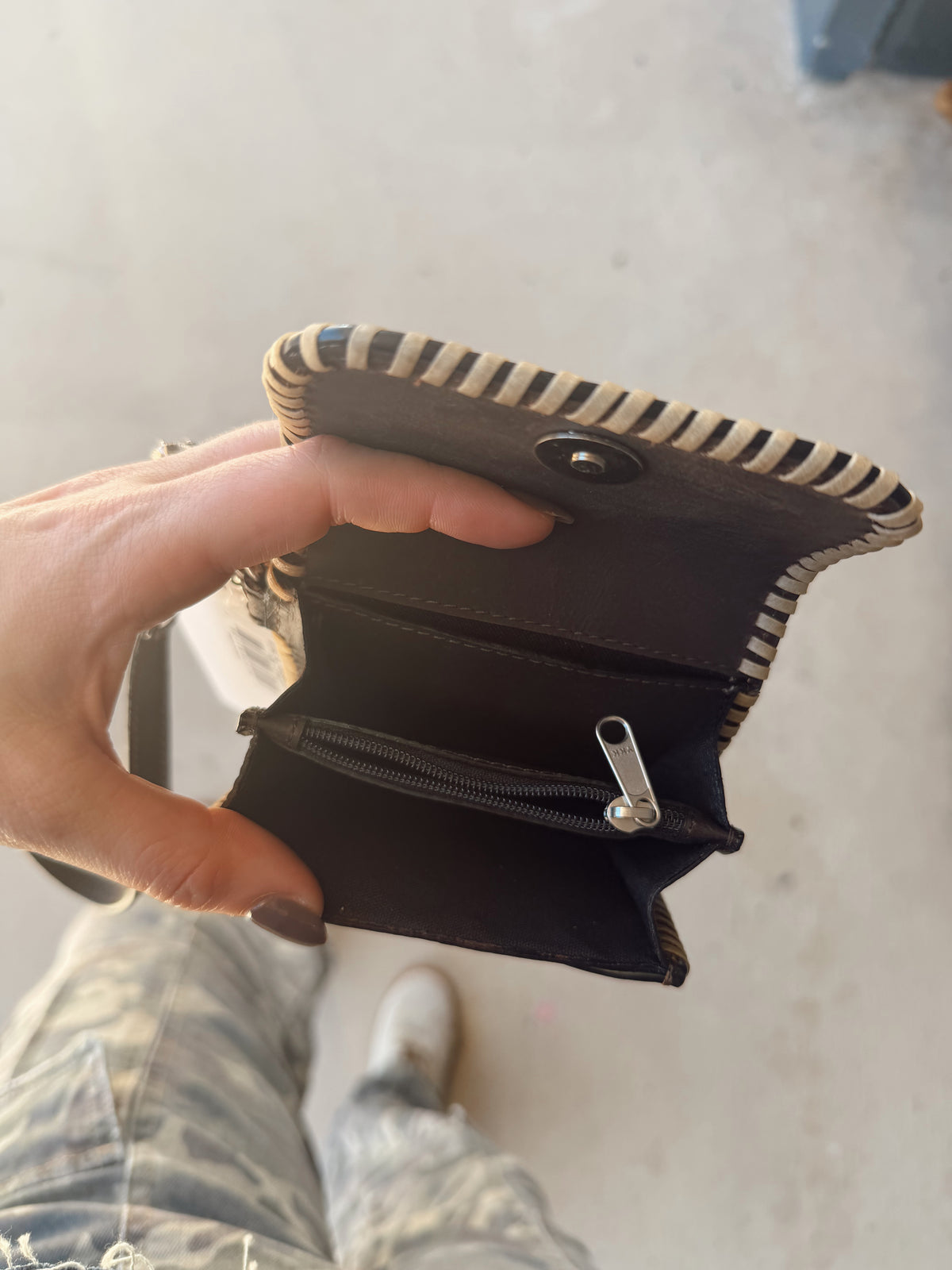 Heritage Credit Card/Coin Holder *Natural W Whipstitch