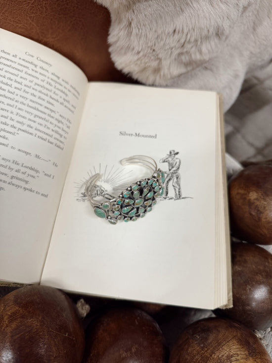 Navajo Handmade Kingman Turquoise Bracelet - Janet Jake