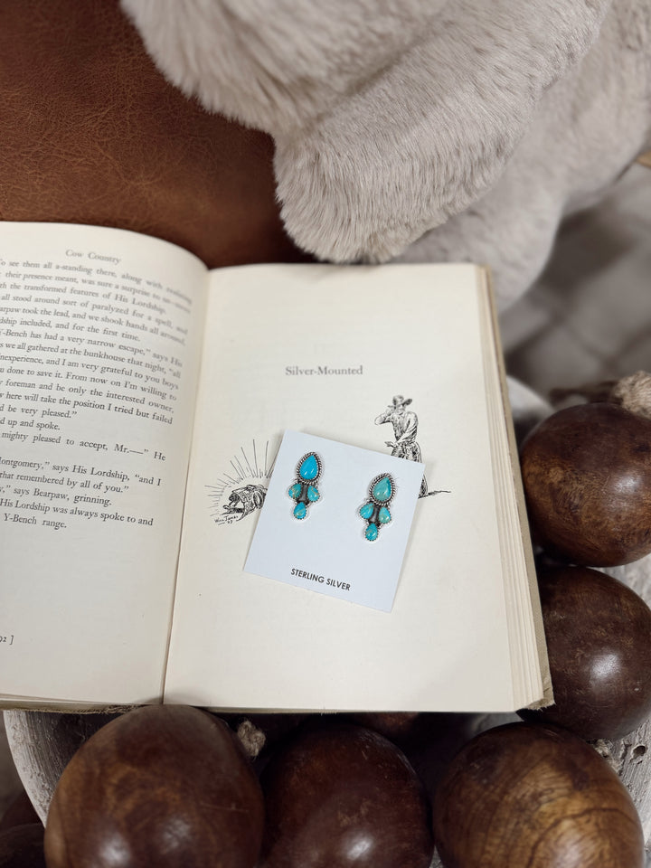 Candace Kingman Turquoise Earrings  Hada Collection