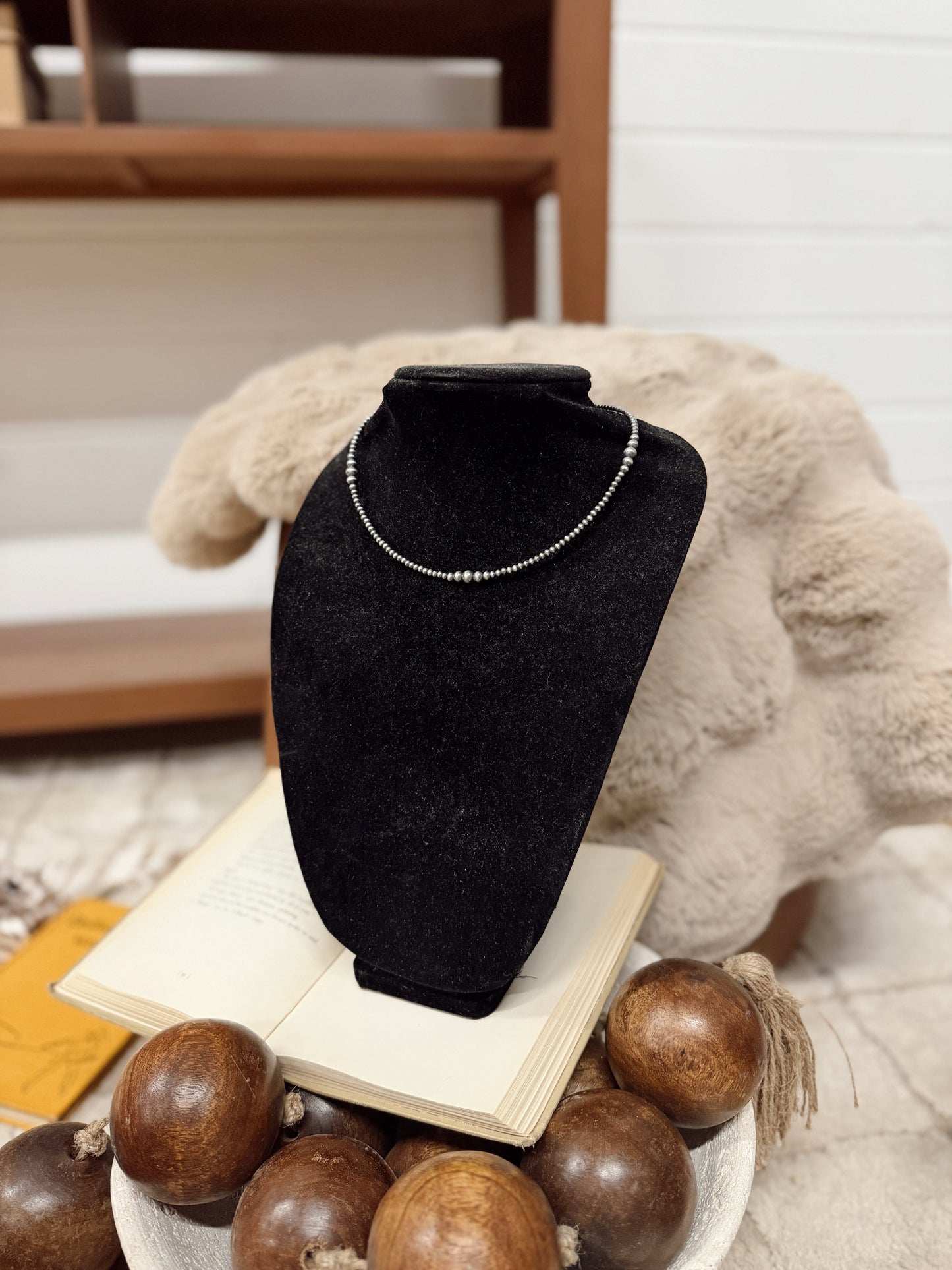 Handstrung Bead 3-6MM 16 Inch Graduated Pearl Necklace