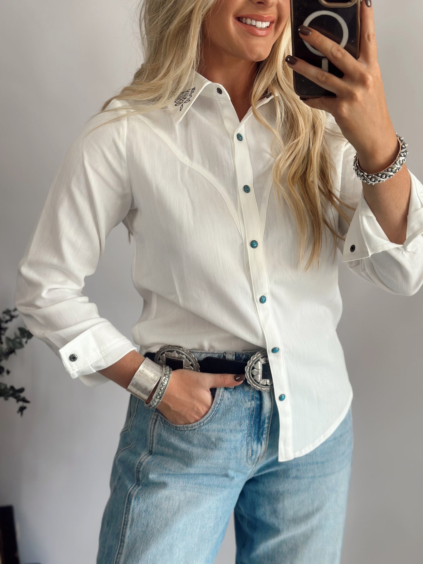 Boot Stitch Button Up