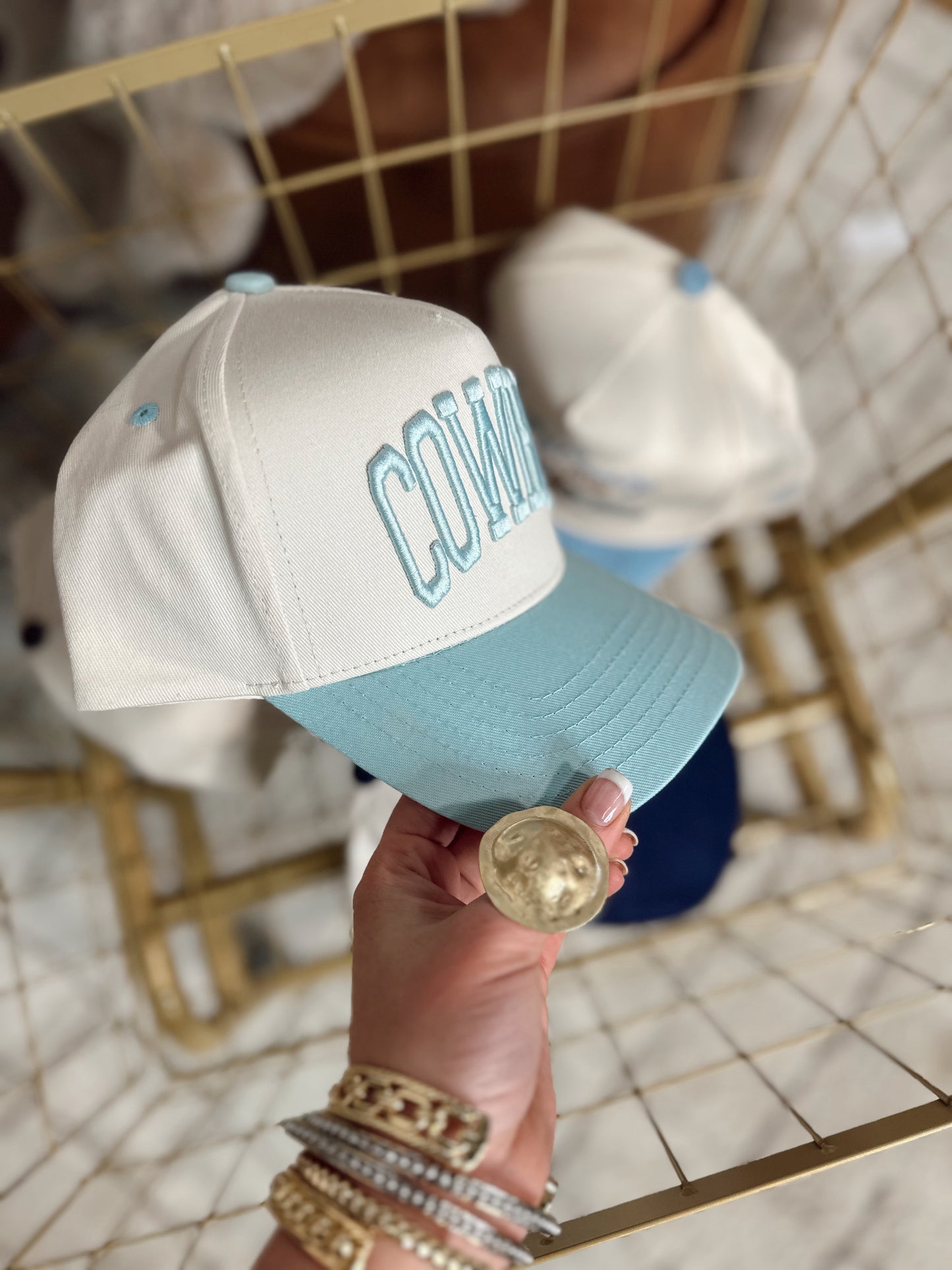Cowboy - Baby Blue Vintage Trucker Hat