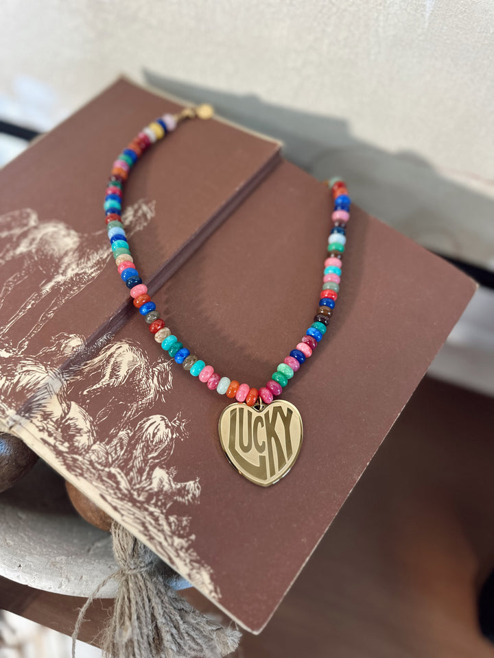 Lucky in Love Stone Necklace