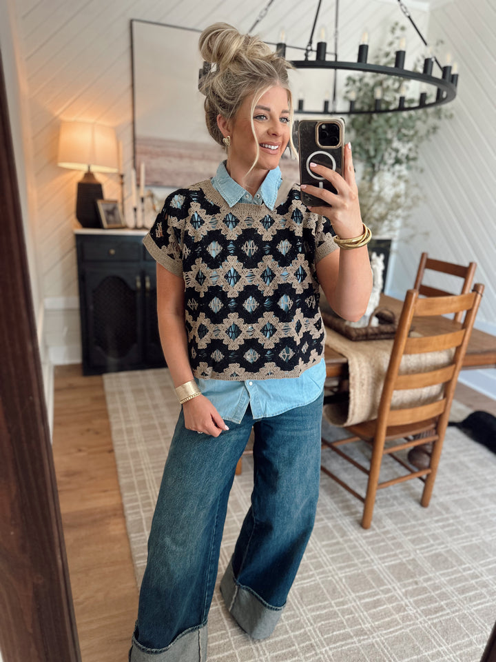 Wild Wesst Weaves Top