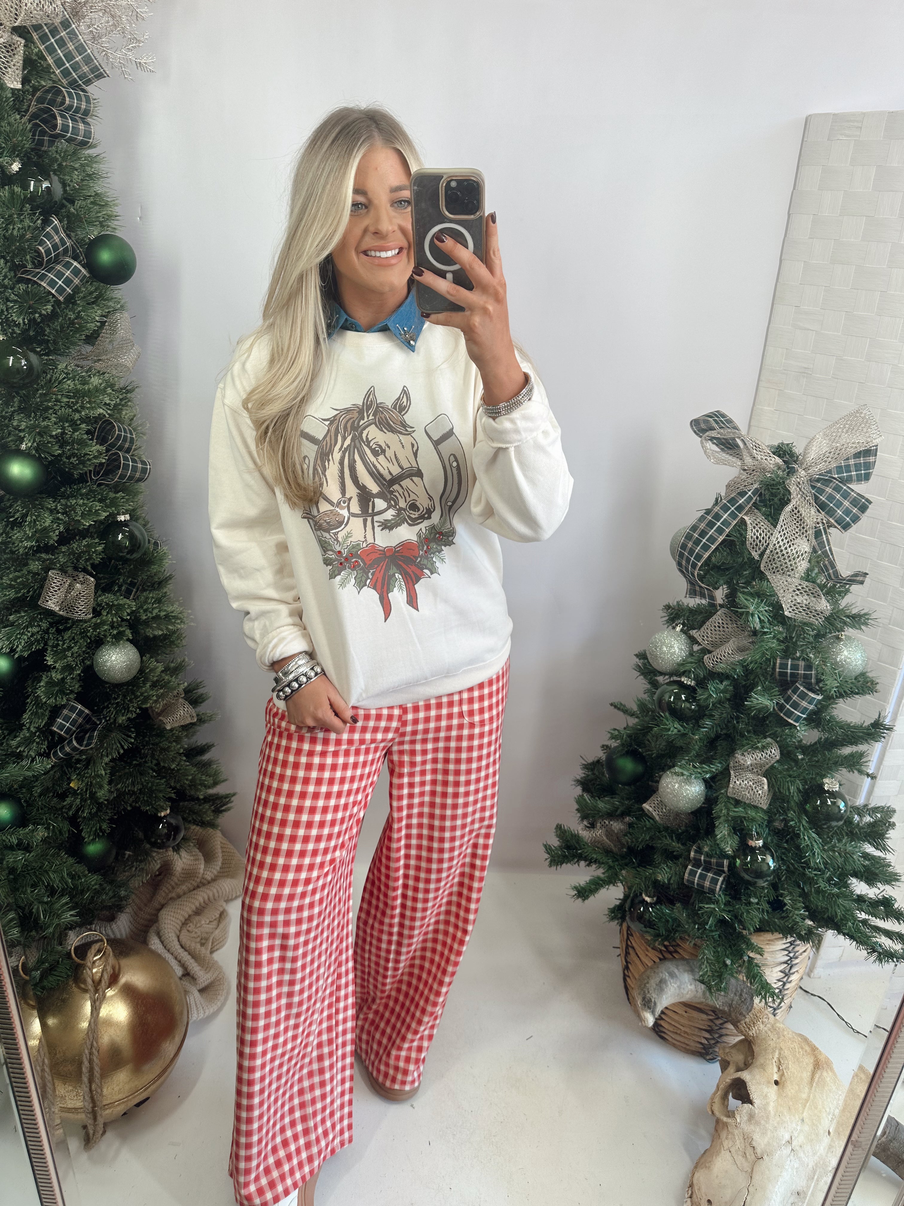 CHRISTMAS HORSESHOE SWEATSHIRT