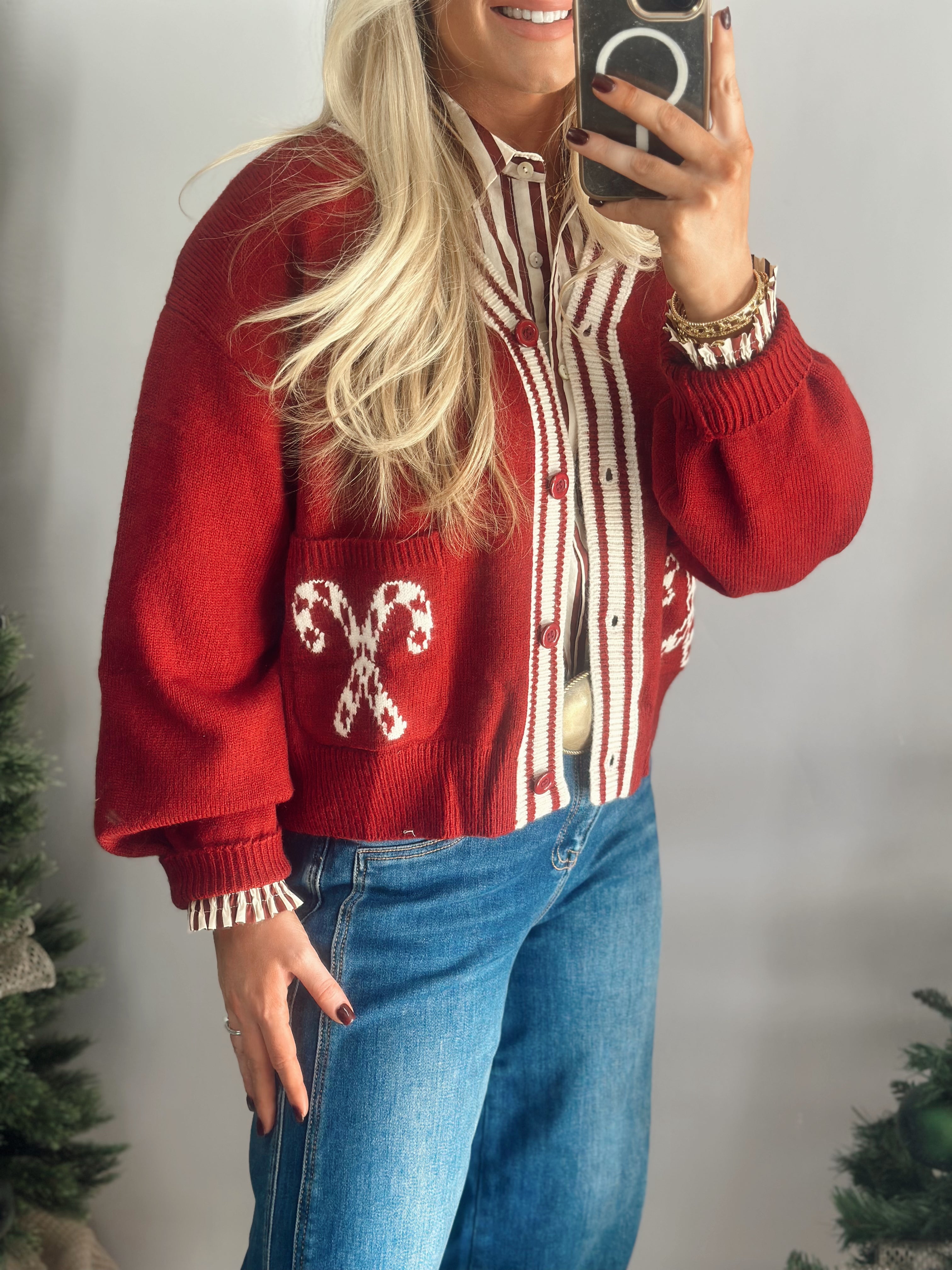 Candy Cane Cardigan