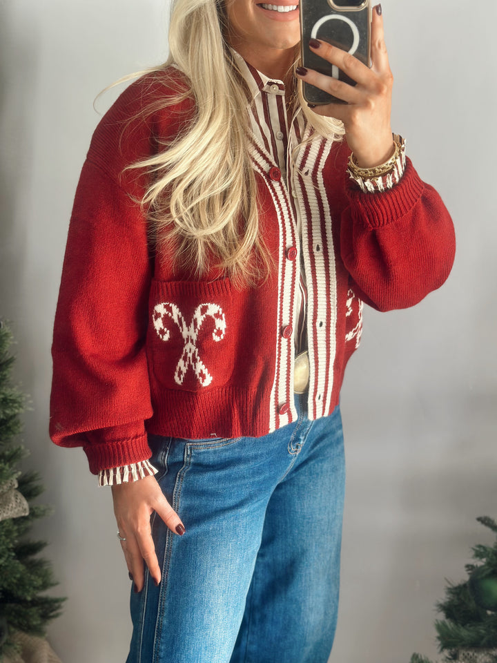 Candy Cane Cardigan