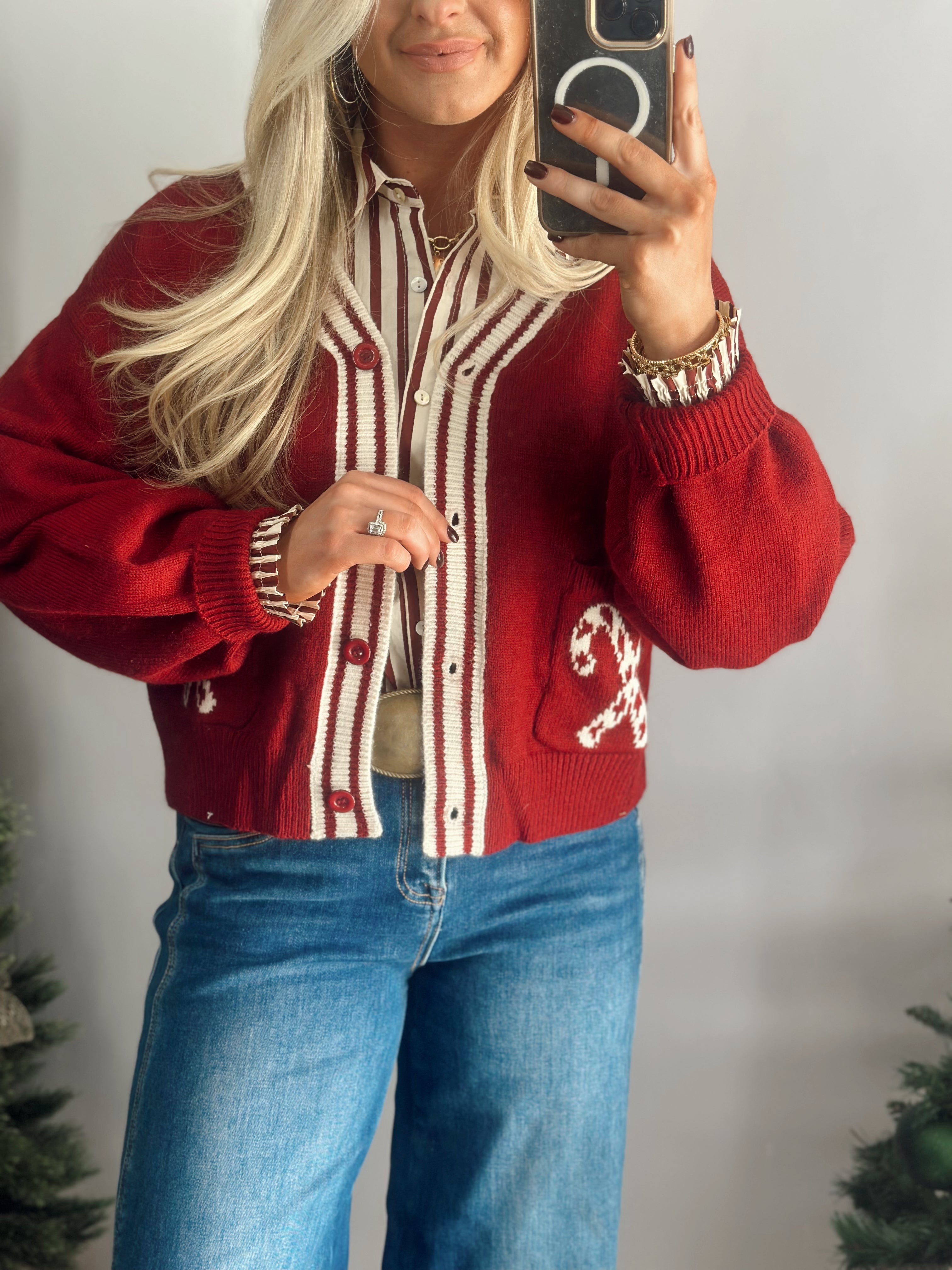 Candy Cane Cardigan