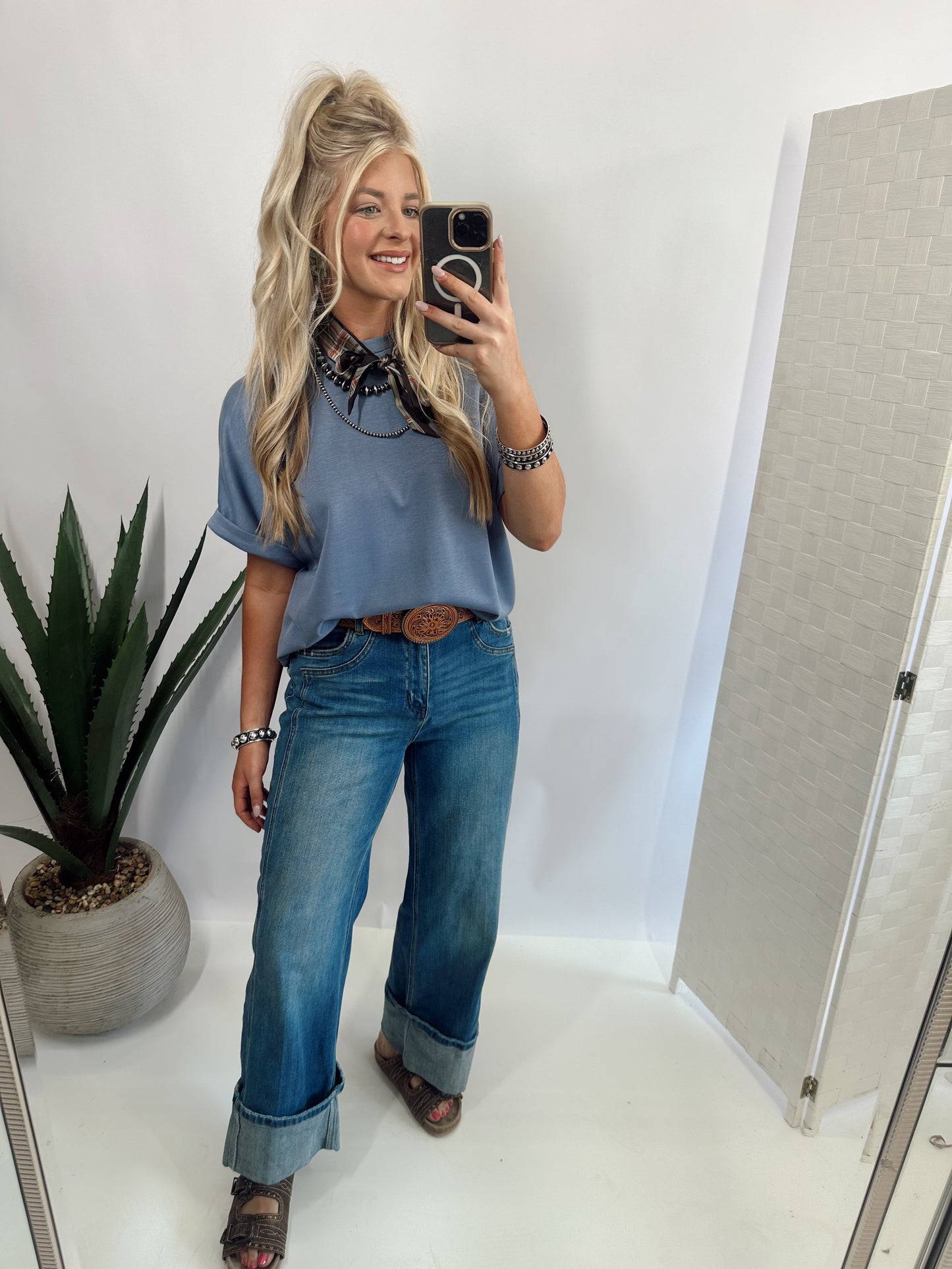 CLOUD BASIC MOM CUFF *DENIM