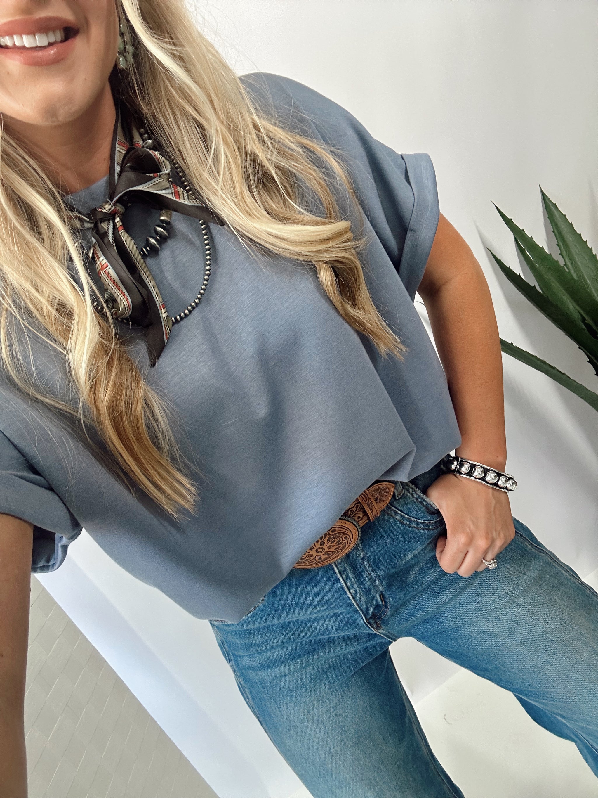 CLOUD BASIC MOM CUFF *DENIM