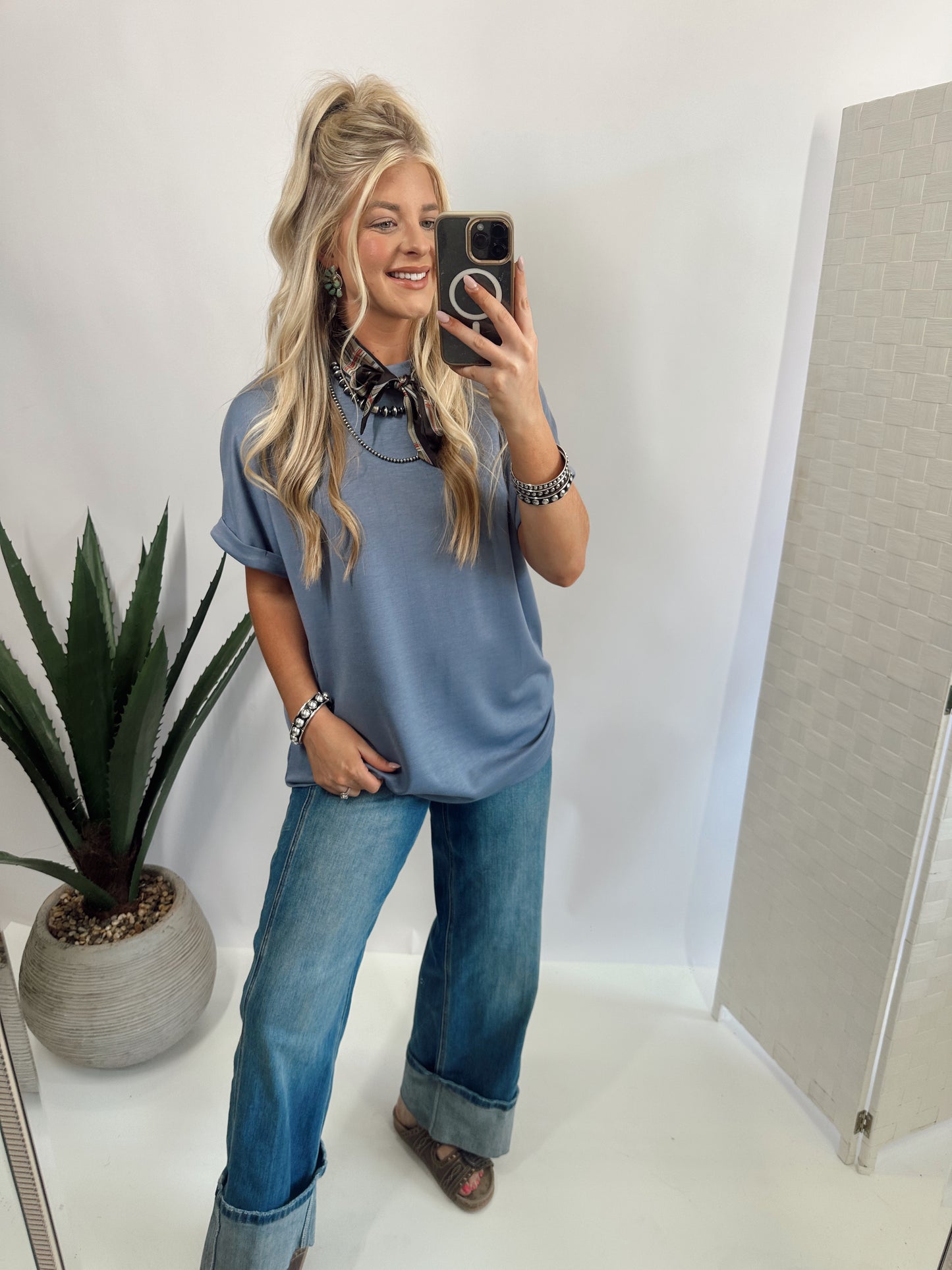CLOUD BASIC MOM CUFF *DENIM