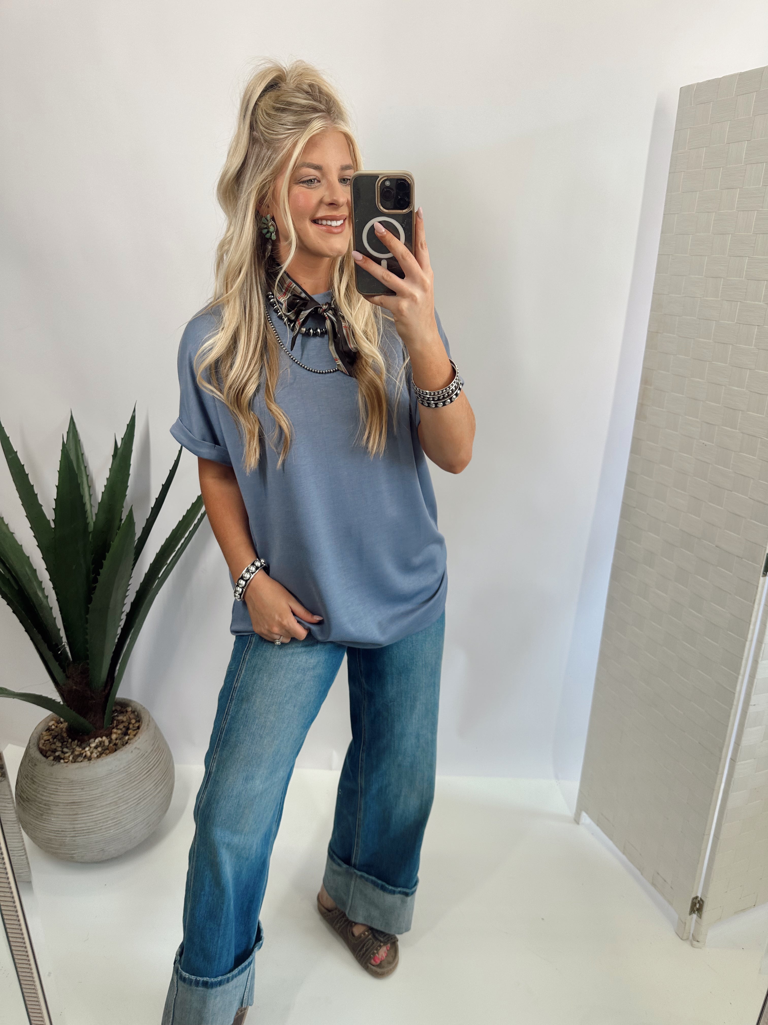 CLOUD BASIC MOM CUFF *DENIM