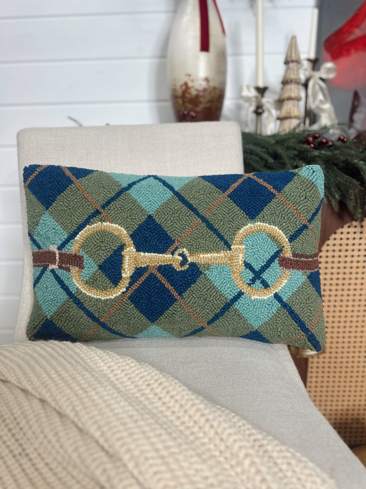 Gingham Bit Hook Pillow